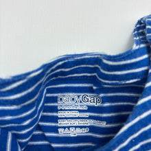 Load image into Gallery viewer, Girls GAP, blue &amp; white stripe cotton top, L: 33cm, FUC, size 00,  