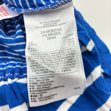 Load image into Gallery viewer, Girls GAP, blue &amp; white stripe cotton top, L: 33cm, FUC, size 00,  