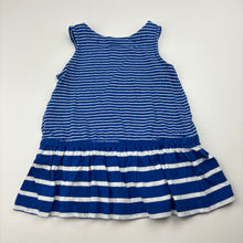 Load image into Gallery viewer, Girls GAP, blue &amp; white stripe cotton top, L: 33cm, FUC, size 00,  