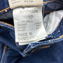Load image into Gallery viewer, Girls Emerson, dark stretch denim jeans, adjustable, Inside leg: 63cm, EUC, size 10,  