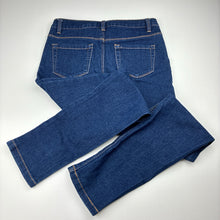 Load image into Gallery viewer, Girls Emerson, dark stretch denim jeans, adjustable, Inside leg: 63cm, EUC, size 10,  