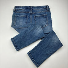 Load image into Gallery viewer, Girls Witchery, cropped stretch denim jeans, adjustable, Inside leg: 45cm, GUC, size 7,  