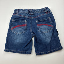 Load image into Gallery viewer, Boys H&amp;T, denim cargo shorts, adjustable, dinosaurs, GUC, size 2,  