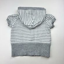 Load image into Gallery viewer, Girls Target, striped short sleeve zip hoodie sweater, FUC, size 1,  