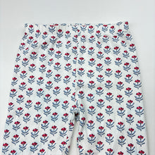 Load image into Gallery viewer, Girls Tu, floral stretchy leggings, Inside leg: 37cm, blue marks left leg, FUC, size 4-5,  