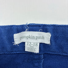 Load image into Gallery viewer, Boys Pumpkin Patch, blue stretch cotton pants, adjustable, FUC, size 1,  