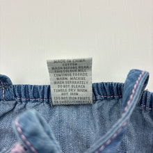 Load image into Gallery viewer, Girls Target, chambray cotton summer playsuit / romper, GUC, size 000,  