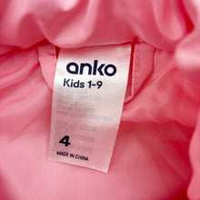 Load image into Gallery viewer, Girls Anko, pink puffer vest / sleeveless jacket, EUC, size 4,  