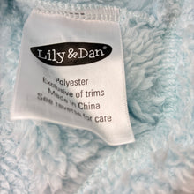 Load image into Gallery viewer, Girls Lily &amp; Dan, blue fleece pyjama top, marks on cuffs, FUC, size 10,  