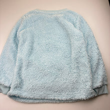 Load image into Gallery viewer, Girls Lily &amp; Dan, blue fleece pyjama top, marks on cuffs, FUC, size 10,  