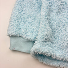 Load image into Gallery viewer, Girls Lily &amp; Dan, blue fleece pyjama top, marks on cuffs, FUC, size 10,  