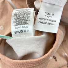 Load image into Gallery viewer, Unisex ergoPouch, 0.2 Tog organic cotton pyjamas, discolouration back shorts, FUC, size 2,  
