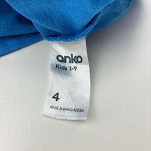 Load image into Gallery viewer, Boys Anko, blue cotton tee / top, dinosaur, EUC, size 4,  