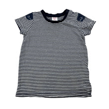 Load image into Gallery viewer, Unisex Seed, navy stripe cotton tee / top, whales, FUC, size 1,  