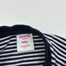 Load image into Gallery viewer, Unisex Seed, navy stripe cotton tee / top, whales, FUC, size 1,  