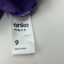 Load image into Gallery viewer, Girls Anko, purple cotton long sleeve top, butterfly, EUC, size 9,  