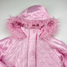 Load image into Gallery viewer, Girls Barbie, pink satin hooded jacket / coat, FUC, size 5,  