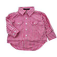 Load image into Gallery viewer, Unisex RITEMATE, PILBARA COLLECTION checked cotton work shirt, light marks cuffs, FUC, size 0,  