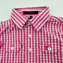 Load image into Gallery viewer, Unisex RITEMATE, PILBARA COLLECTION checked cotton work shirt, light marks cuffs, FUC, size 0,  