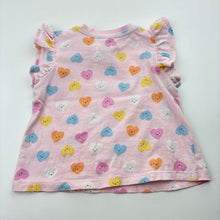 Load image into Gallery viewer, Girls Dymples, cotton tee / top, hearts, FUC, size 00,  