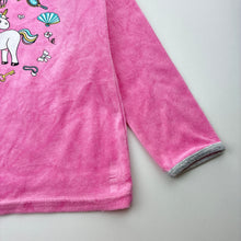 Load image into Gallery viewer, Girls pink, velour pyjama top, unicorn, GUC, size 5,  