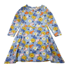 Load image into Gallery viewer, Girls Milkshake, stretchy long sleeve dress, rabbits, marks front &amp; sleeves, FUC, size 3, L: 51cm