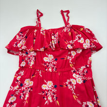 Load image into Gallery viewer, Girls Target, viscose floral summer dress, GUC, size 10, L: 68cm at front