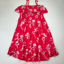 Load image into Gallery viewer, Girls Target, viscose floral summer dress, GUC, size 10, L: 68cm at front