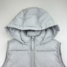 Load image into Gallery viewer, Unisex Cotton On, light grey hooded puffer vest, EUC, size 3-4,  