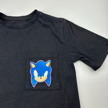Load image into Gallery viewer, Boys SEGA, SONIC THE HEDGEHOG cotton tee / top, wash fade, FUC, size 7,  