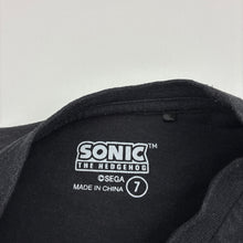Load image into Gallery viewer, Boys SEGA, SONIC THE HEDGEHOG cotton tee / top, wash fade, FUC, size 7,  