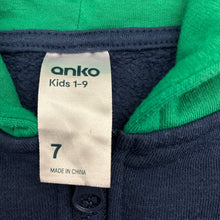 Load image into Gallery viewer, Boys Anko, fleece lined zip hoodie sweater, GUC, size 7,  