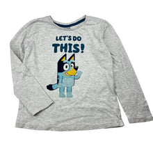 Load image into Gallery viewer, Unisex Bluey, cotton long sleeve tee / top, GUC, size 5,  
