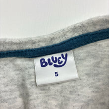 Load image into Gallery viewer, Unisex Bluey, cotton long sleeve tee / top, GUC, size 5,  
