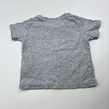 Load image into Gallery viewer, Unisex Dymples, grey marle tee / top, zebra, GUC, size 00,  