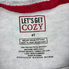 Load image into Gallery viewer, Boys LET'S GET COZY, soft feel long sleeve pyjama top, GUC, size 4,  