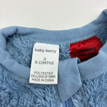 Load image into Gallery viewer, Unisex Baby Berry, blue fleece sleeping bag, L: 66cm, GUC, size 0,  