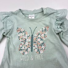Load image into Gallery viewer, Girls Baby Berry, cotton long sleeve tee / top, butterfly, GUC, size 00,  