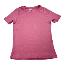 Load image into Gallery viewer, Girls Mango, pink ribbed stretchy tee / top, EUC, size 12,  