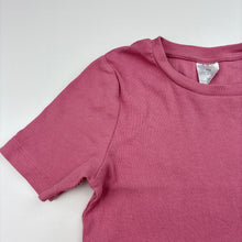 Load image into Gallery viewer, Girls Mango, pink ribbed stretchy tee / top, EUC, size 12,  