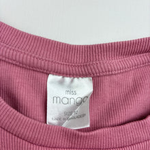 Load image into Gallery viewer, Girls Mango, pink ribbed stretchy tee / top, EUC, size 12,  
