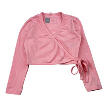 Load image into Gallery viewer, Girls Active &amp; Co, pink stretchy ballet / dance wrap top, FUC, size 4-6,  