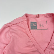 Load image into Gallery viewer, Girls Active &amp; Co, pink stretchy ballet / dance wrap top, FUC, size 4-6,  