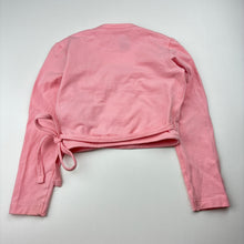Load image into Gallery viewer, Girls Active &amp; Co, pink stretchy ballet / dance wrap top, FUC, size 4-6,  