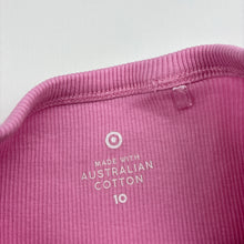 Load image into Gallery viewer, Girls Target, pink ribbed stretchy tee / top, GUC, size 10,  