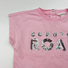Load image into Gallery viewer, Girls Country Road, pink cotton tee / top, sequins, GUC, size 0,  