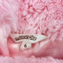 Load image into Gallery viewer, Girls Milkshake, lined pink faux fur jacket / coat, FUC, size 6,  