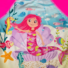 Load image into Gallery viewer, Girls Mango, short sleeve rashie / swim top, mermaid, EUC, size 1,  