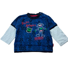 Load image into Gallery viewer, Boys Pumpkin Patch, cotton long sleeve tee / top, robots, GUC, size 00,  