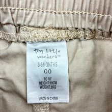 Load image into Gallery viewer, Boys Tiny Little Wonders, lightweight cotton pants, elasticated, EUC, size 00,  